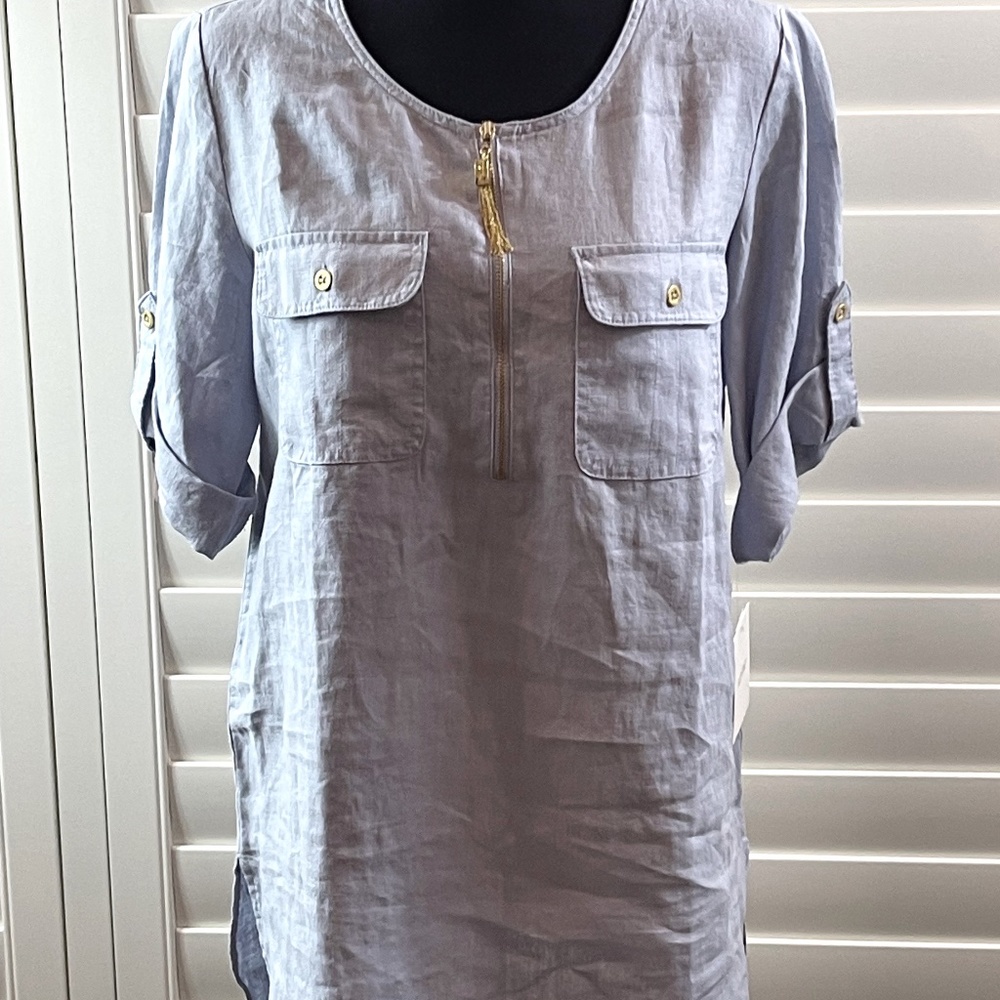 NWT Ellen Tracy Linen Blouse size S